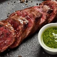 Grilled Hanger Steak · Chimichurri drizzle
