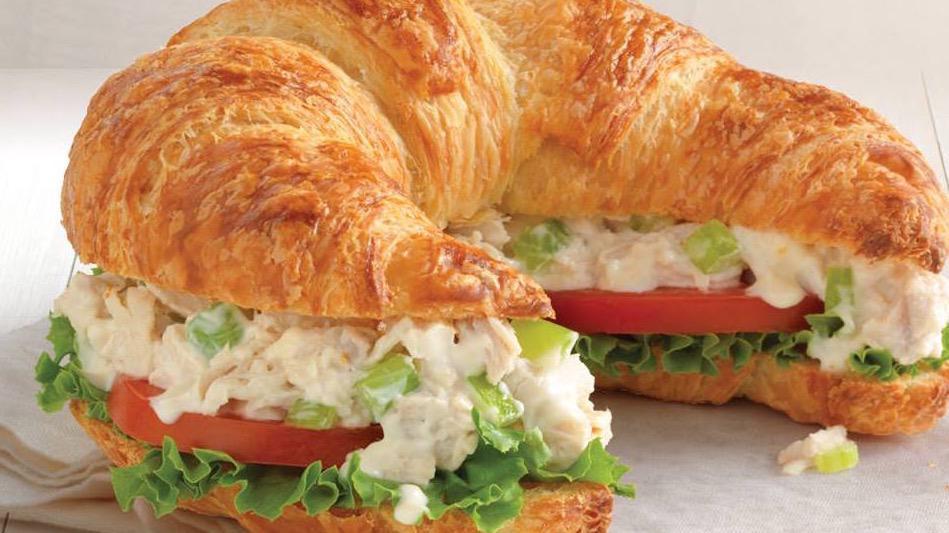 Chicken Salad · YOUR CHOICE OF BAGEL WITH ALL WHITE MEAT CHICKEN SALAD, LETTUCE TOMATO AND CHOICE OF COLESLAW OR MACARONI SALAD.