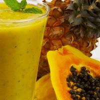 Papaya With Pineapple · You can choose with water or regular milk, 2% milk.