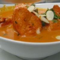 Chicken Tikka Masala · Breast of chicken broiled in tandoor oven cooked in a creamy tomato curry.