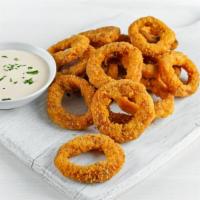 Onion Rings · Perfectly fried and battered onions.