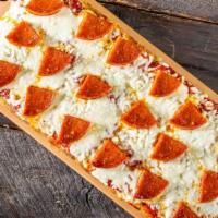 Tuscan Pepperoni Pizza · A base of our tangy marinara sauce topped with shredded mozzarella and smoky sliced pepperon