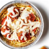 Spaghetti And Meatballs · Add cheese for an additional charge.