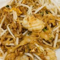 Pad Thai · Your choice of meat or vegetables stir-fried thin rice noodles with egg, crushed peanuts, ch...