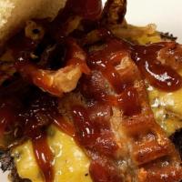 Bbq Bacon Smash · BBQ Sauce/ Bacon/ Crispy Onions/ Cheddar Cheese