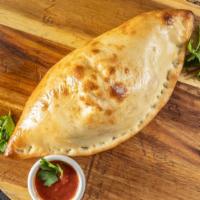 Cheese Calzone · Add pepperoni, sausage, ham, broccoli, or spinach for an additional charge.