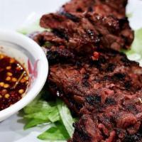 Grilled Beef · Served with tamarind sauce.