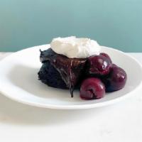 Black Forest Cake · Decadent EVOO devil's food cake glazed with a rich honey ganache. Accompanied by sweet, yet ...