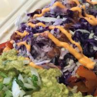 Burrito Bowl · Your choice of meat, black beans, rice, shredded cabbage, cotija cheese, sour cream, salsa a...