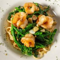 Shrimp And Broccoli Rabe · Sauteed in a garlic white wine sauce.