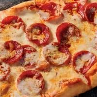 Pepperoni · Pepperoni, house made tomato sauce, and mozzarella cheese