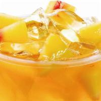 Peach Tea With Fresh Pulp · A mix of Fresh Peach Puree and high quality black tea with no artificial ingredient.