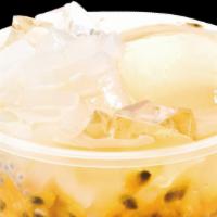 Passionfruit Fiber Jelly Tea (Large) · The perfect combination of tea and fruit that come with three different toppings (Aiyu Jelly...
