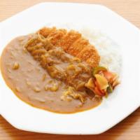 Tonkatsu Curry · Japanese style curry topped with breaded deep-fried pork cutlet.