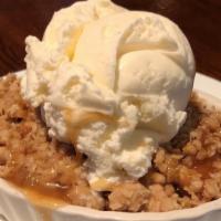 Homemade Apple Crisp · Granny Smith apples seasoned with cinnamon and sugar then sprinkled with buttery crumb toppi...