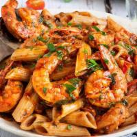 Seafood Ziti · Entree comes alone. 
Any sides are additional cost.