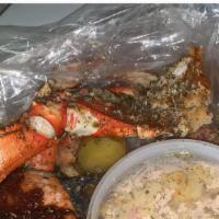 Teriyaki Seafood Boil · Includes one cluster of snow crab legs (substitute: Dungeness for an additional charge), cor...