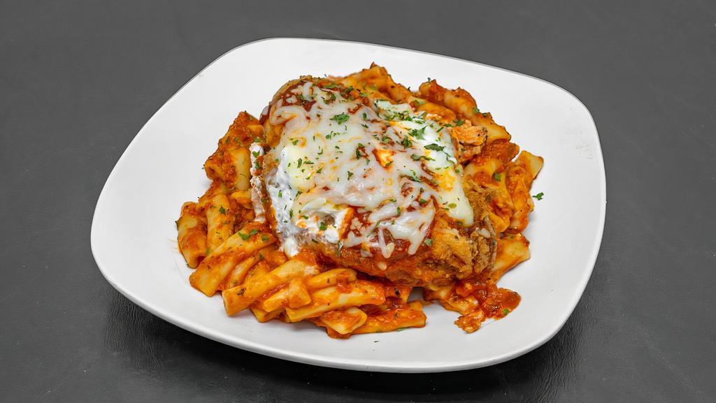 Chicken Parmesan · comes with pasta