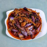Eggplant With Garlic Sauce · Spicy. With white rice.