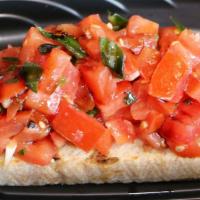 1/2 Pint Of Tomato & Basil Bruschetta   · 1/2 Pint of  our traditional tomato, basil, balsamic glaze and toasted crostinis