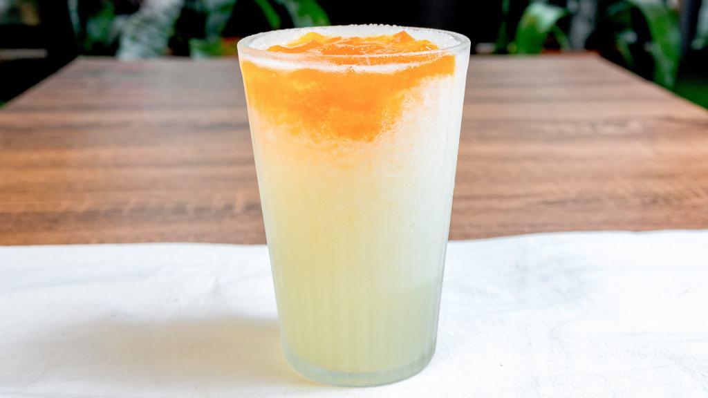 Lemon Slushie With Mango · Our products may contain or come into contact with peanuts dairy eggs wheat and other allergies. please inform us if you have any allergies.
