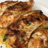 Broiled Chicken Breast · Over rice.