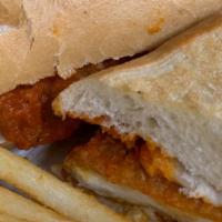 Chicken Parmiginia Sandwich · On a club roll. Served with French fries.