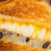 Grilled Cheese Sandwich · Hot sandwich filled with cheese that has been pan cooked or grilled