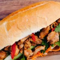 Grilled Chicken Banh Mi (Banh Mi Thit Ga Nuong) · Simple filling with grilled chicken and fresh herbs, cucumber, picked carrots & daikon. A pe...