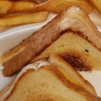Kid'S Grilled Cheese Meal · classic grilled cheese served with your choice of steak fries or apple sauce