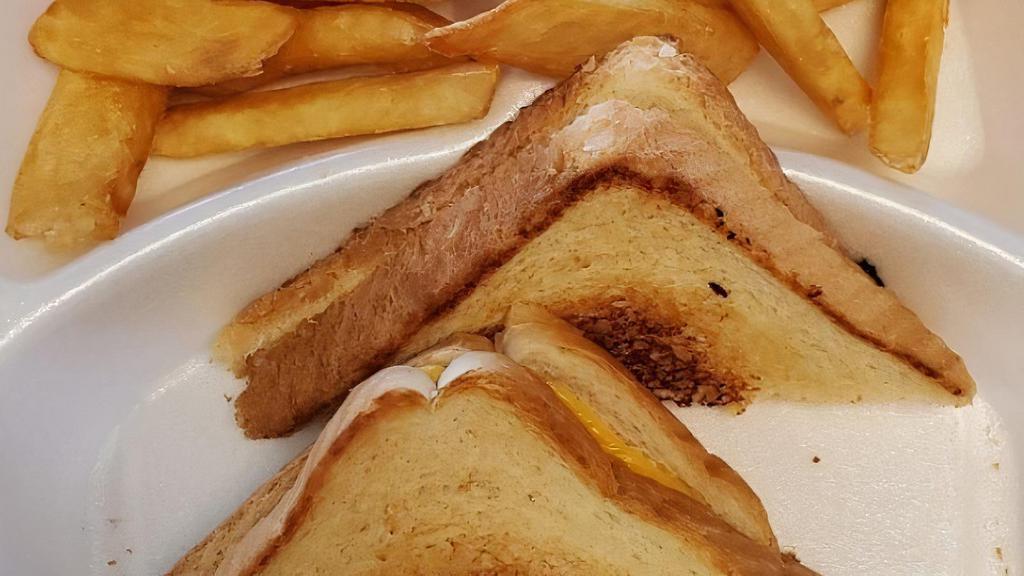 Kid'S Grilled Cheese Meal · classic grilled cheese served with your choice of steak fries or apple sauce
