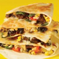 The O.G. Quesadilla - Choice Of Grilled Chicken, Steak Or Vegetarian (V) · That old school flava. Grilled chicken, carne asada steak or . vegetarian, flour tortilla, c...