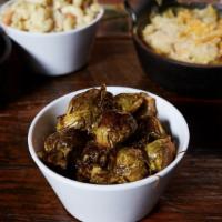 Smoked Sprouts - Smokehouse Side
 · Dairy Free, Nut Free, Vegan, Gluten Free. Maple and bourbon smoked brussel sprouts