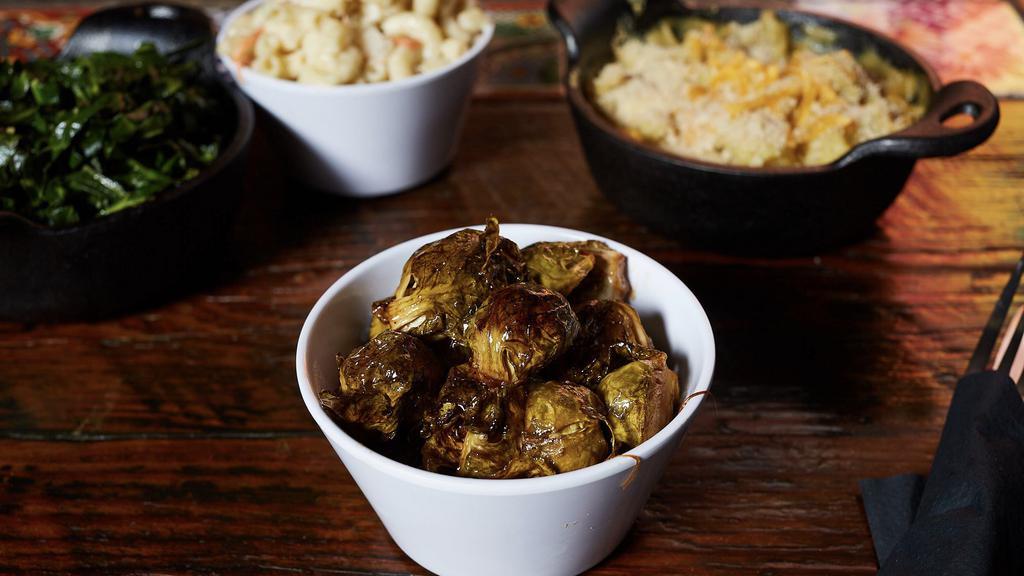 Smoked Sprouts - Smokehouse Side
 · Dairy Free, Nut Free, Vegan, Gluten Free. Maple and bourbon smoked brussel sprouts