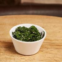 Garlicky Greens - Smokehouse Side
 · Dairy Free, Nut Free, Vegan, Gluten Free. Lightly sautéed collard greens and a healthy dose ...