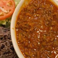 Picadillo · Cuban style chopped beef in sauce.