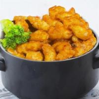 General Tzo Chicken · Batter Fried White Meat Chicken, in our Sweet Sauce.