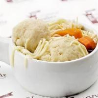 Matzo Ball Soup · best in town                                                      chicken and carrots .  noo...