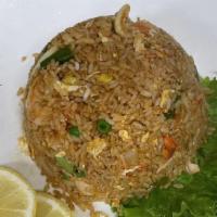 Seafood Fried Rice · Shrimp, calamari, clams, vegetable, egg.