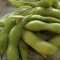 Edamame · Gluten-free. Lightly salted steamed green soy beans with Himalayan pink salt.