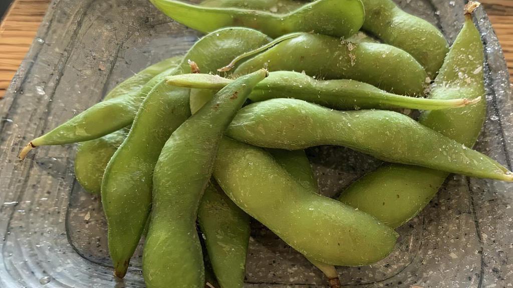 Edamame · Gluten-free. Lightly salted steamed green soy beans with Himalayan pink salt.