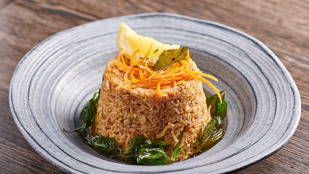 Siamese Fried Rice · Gluten free and vegan options available. If you please! Authentic Thai stir-fried jasmine rice with scallions, onions, tomatoes, carrots, and egg.