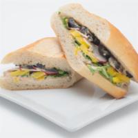 Tuna Sandwich · special tuna mix, arugula, pepperoncini, radish, black olives, choice of chipotle or ranch s...