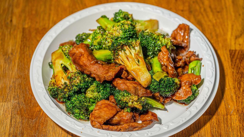 Beef With Broccoli Lunch · Served with pork fried rice.