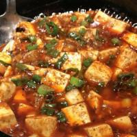 Mapo Tofu Dan Dan Noodle · Traditional Sichuan Noodle Dan Dan mixed with a small portion of Mapo Tofu which makes it mo...