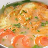 Tomato Egg Soup · A traditional Chinese home soup. lightly salty flavor.