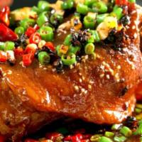 Guan Fu Pork Shank · Braised Pork Shank in Guan Fu red Sauce favored by most Chinese customer.