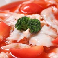 Fish In Sour Soup · Tilapia boiled in tomato soup