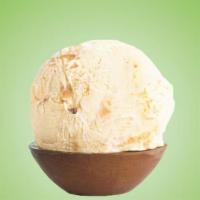 Banana Mac Crunch · Banana flavored ice cream with roasted macadamia nut pieces and butter toffee pieces. Made w...