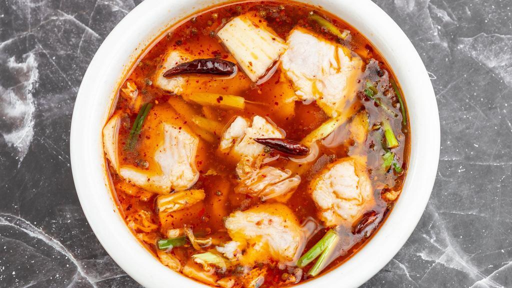 Boiled Fish Fillet Or Beef In Spicy Red Broth · Spicy.